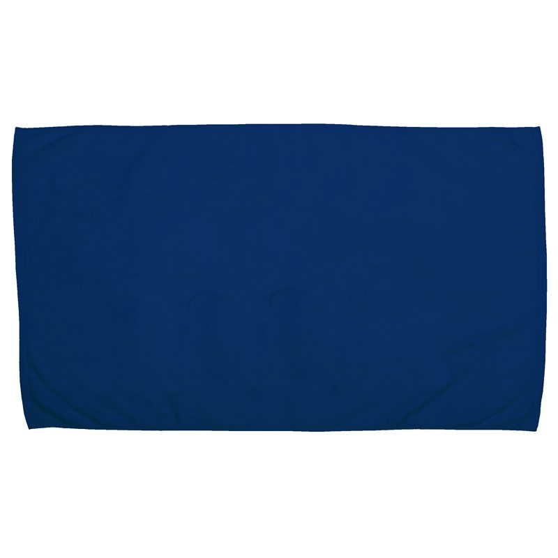The Pro Towels Small Beach Towel, in plain rectangular dark blue, is laid flat on a white background.