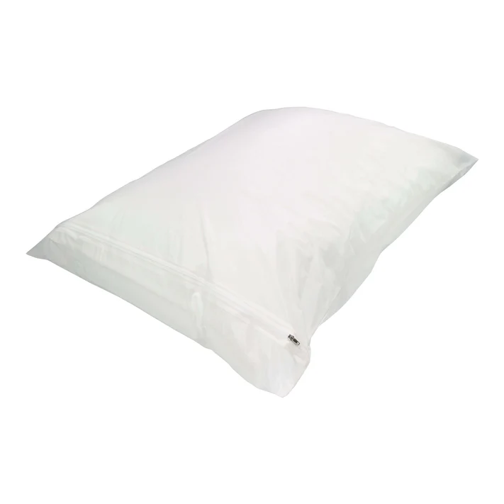 The Bargoose BedBug Solution™ 6 Gauge Vinyl Zippered Pillow Protectors (Pack of 2) are shown against a plain white background, providing reliable protection against bed bugs.