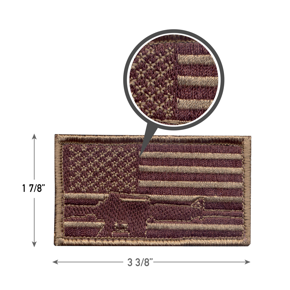 Rothco Subdued Flag & Rifle Morale Patch
