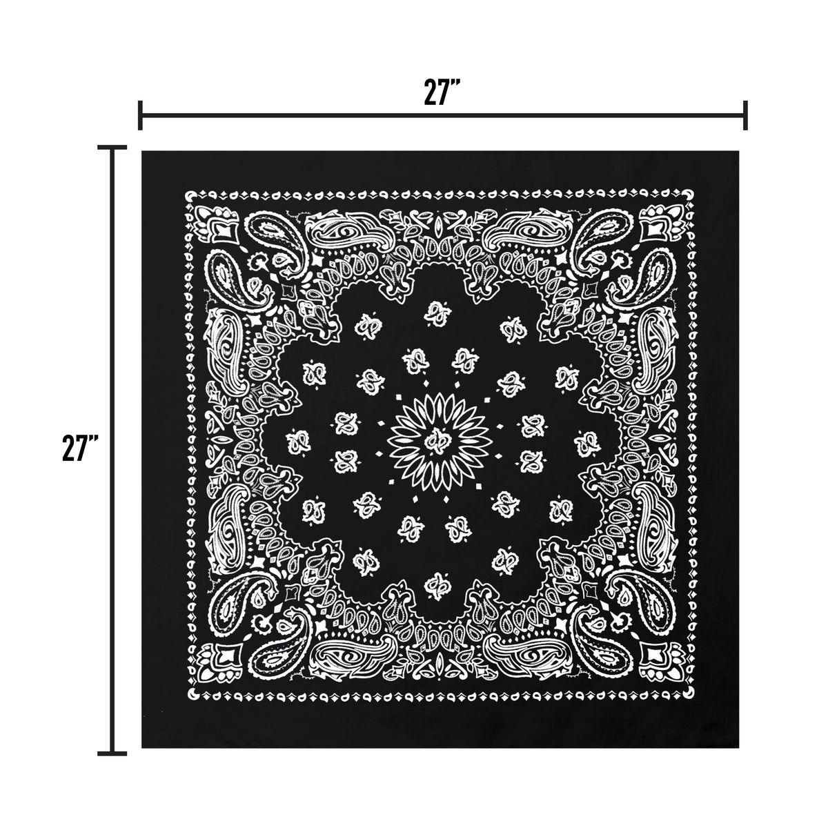 Rothco Trainmen Paisley Bandana – Extra-Large - 27” X 27"