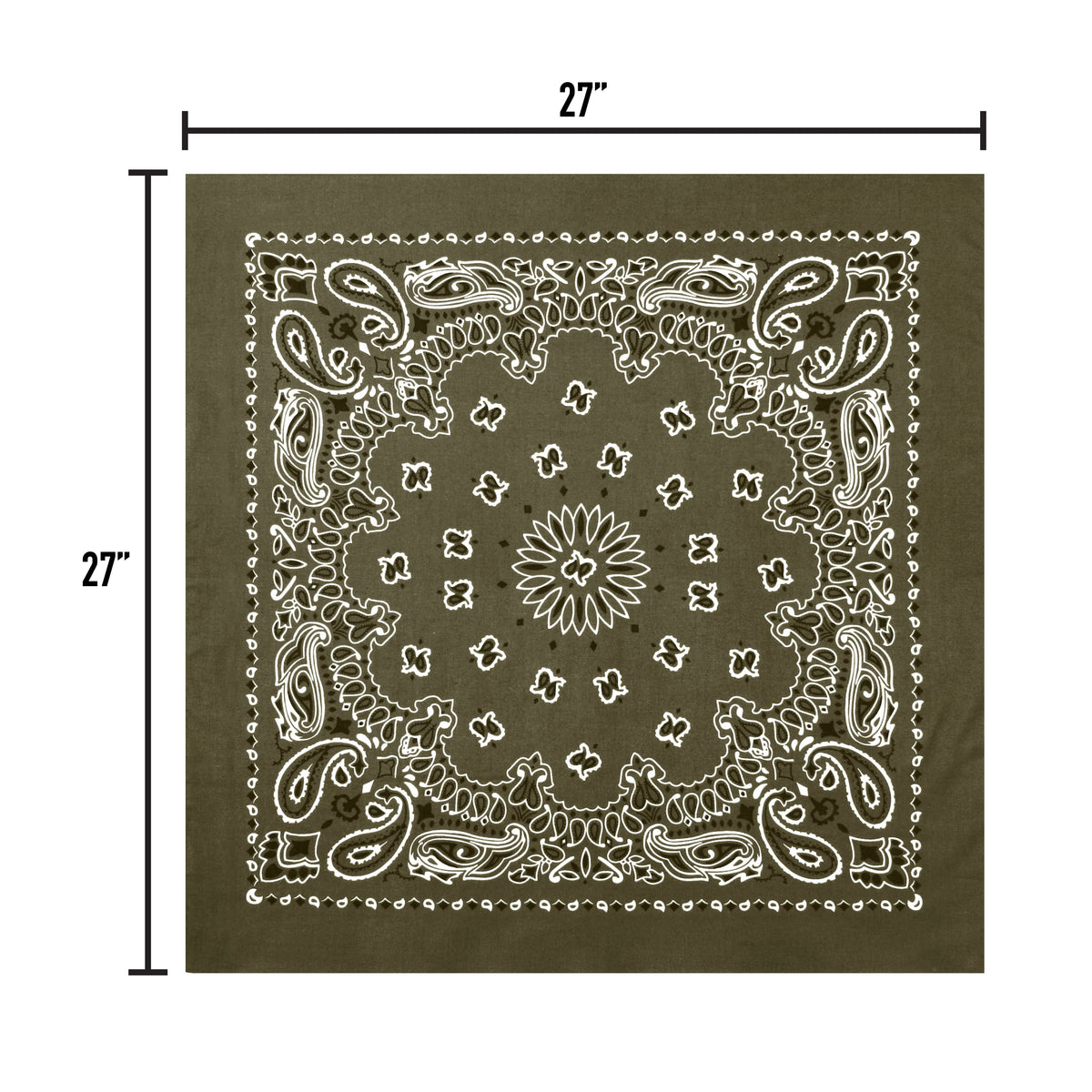 Rothco Trainmen Paisley Bandana – Extra-Large - 27” X 27"