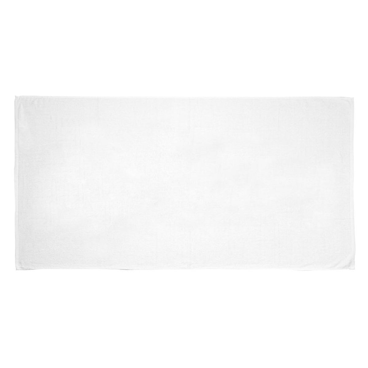 The Pro Towels Beach Towel - Jewel Collection, a soft cotton terry velour towel in plain white with a rectangular shape, is displayed flat on a white background.