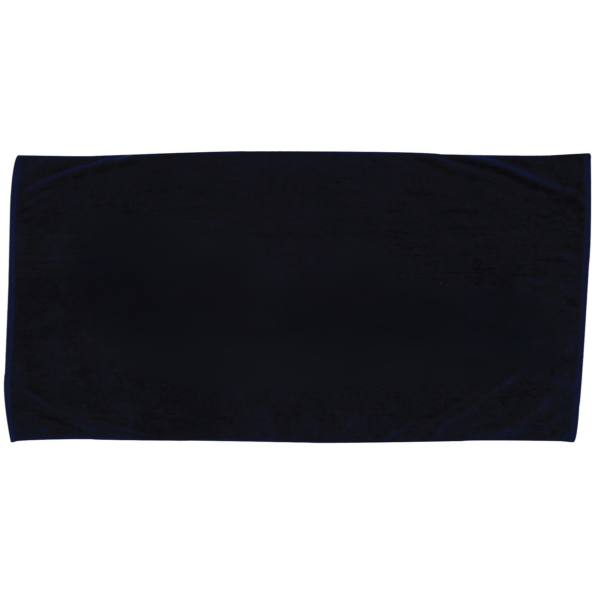 The Pro Towels Platinum Collection Colored Beach Towel, in a plain rectangular dark navy blue design, is laid flat on a white background.