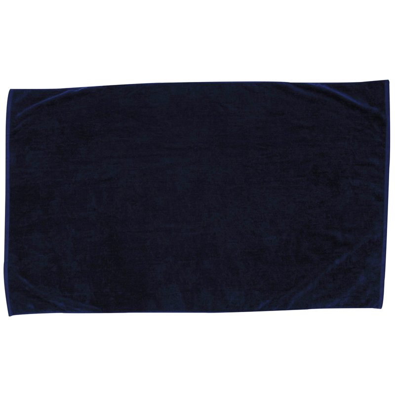 The Pro Towels Colored Beach Towel - Diamond Collection is a solid dark blue rectangular towel displayed on a white background, ideal for custom embroidery or wholesale orders.