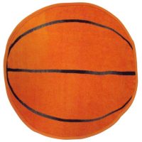 The Pro Towels Fiber Reactive Basketball Shaped Sport Towel (20″ x 20″) features an orange, round basketball design with black curved seams—perfect for any sport ball collection or as fun team merchandise.
