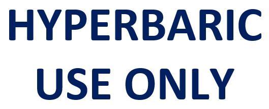 Text in bold blue letters reads: HYPERBARIC USE ONLY, indicating KSE Hyperbaric Towels & Wash Cloths are designed specifically for hyperbaric use.