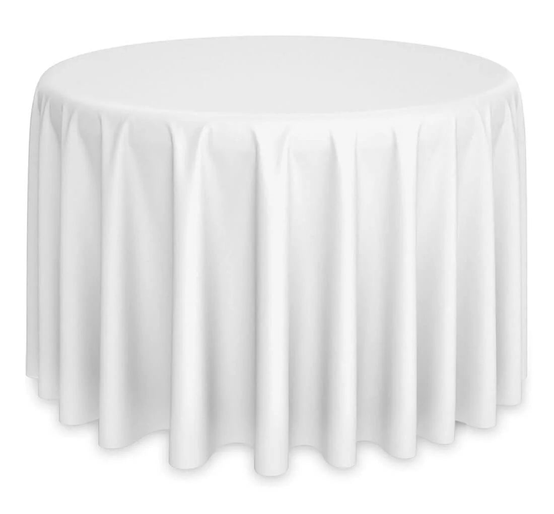 The Ganesh Mills Oxford Round Table Linen in multicolor elegantly drapes over a round table, providing vibrant, even coverage—ideal inspiration for bulk table linens or round tablecloth needs.