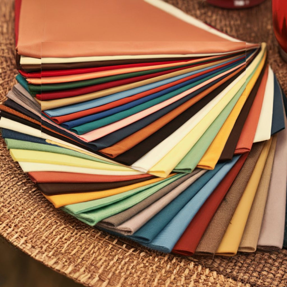 Ideal for fans of colorful fabrics, Ganesh Mills' Napkins - MagicSpun are perfect for displaying bulk or elegant polyester napkins at any event.