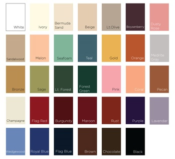 A grid of 35 chic shades like White, Boysenberry, Flag Blue, and Sage makes the Table Linen Champagne Premier by 1Concier perfect for dining rooms. Crafted from 100% Poly for a cotton-like feel and lasting vibrant color.