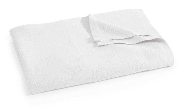 The KSE Snag Free Thermal Blanket, made from 100% cotton, is neatly folded on a flat surface with one corner lifted to display its soft, snag-free texture.