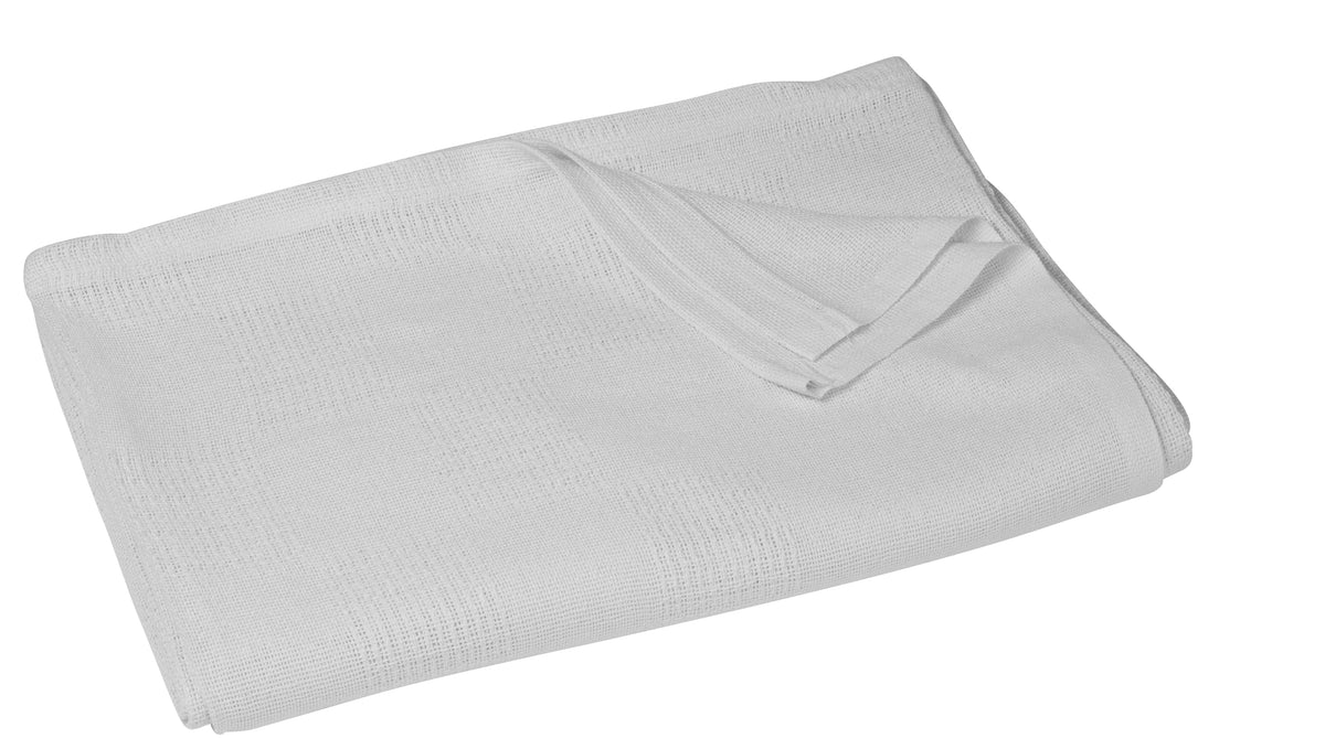 A folded KSE Knitted Honey Combed Sheet is laid flat on a plain white background, ideal for buyers seeking comfort and style when purchasing Knitted Honey Combed Sheets in bulk.