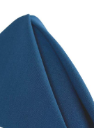 The MagicSpun napkin by Ganesh Mills is a neatly folded dark blue polyester option with crisp edges, shown on a white background—perfect for anyone seeking quality wholesale napkins.