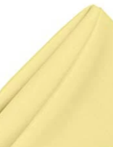 A close-up of a neatly folded MagicSpun polyester napkin by Ganesh Mills in pale yellow with clean edges—perfect for those seeking quality bulk napkins.