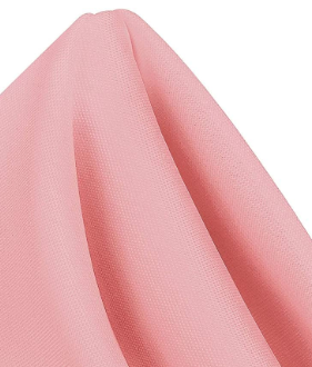 A close-up of a neatly folded light pink MagicSpun napkin by Ganesh Mills, featuring a smooth polyester texture and arranged in a elegant cone shape—ideal for those seeking stylish wholesale napkins.