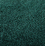 Close-up of the Spa Hand Towel by Intralin from their Spectrum Towels line, featuring a textured, dark green cotton surface with soft, curly, and dense detailing.