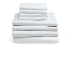 A neatly stacked pile of KSEs Pillowcase - Connect Collection T-180 is displayed against a plain white background.