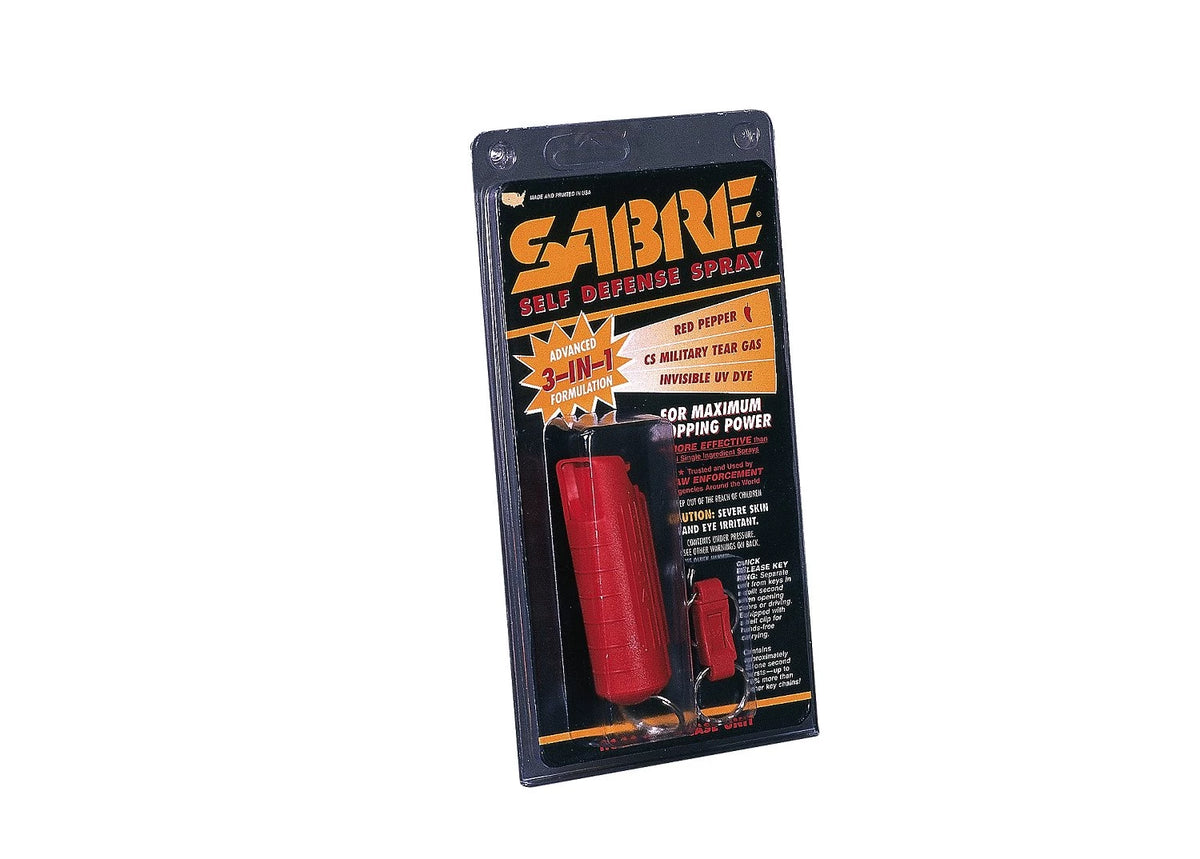 Sabre 3-In-1 Pepper Spray With Plastic Case