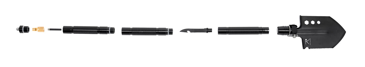 Rothco 8-in-1 Multi-Tool Survival Shovel / Portable Camping Entrenching Tool - Stainless Steel