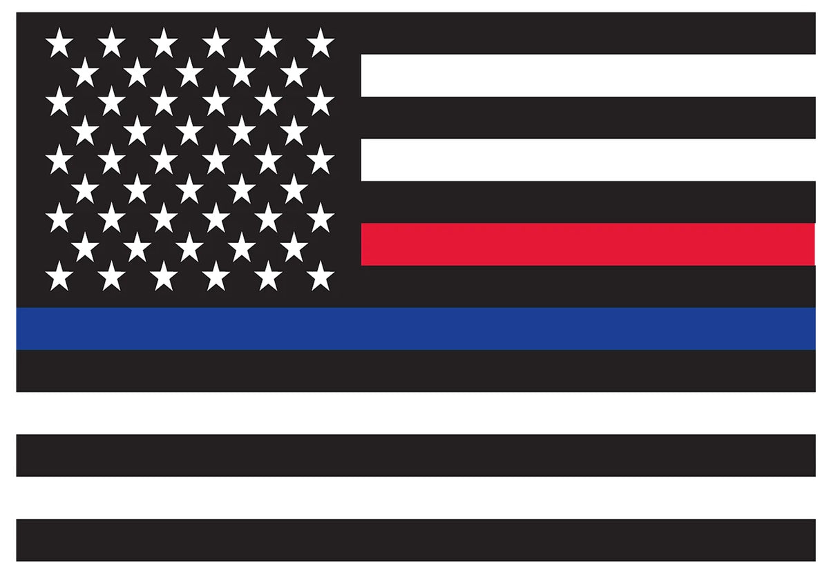 Rothco Thin Blue Line & Thin Red Line Flag Decal