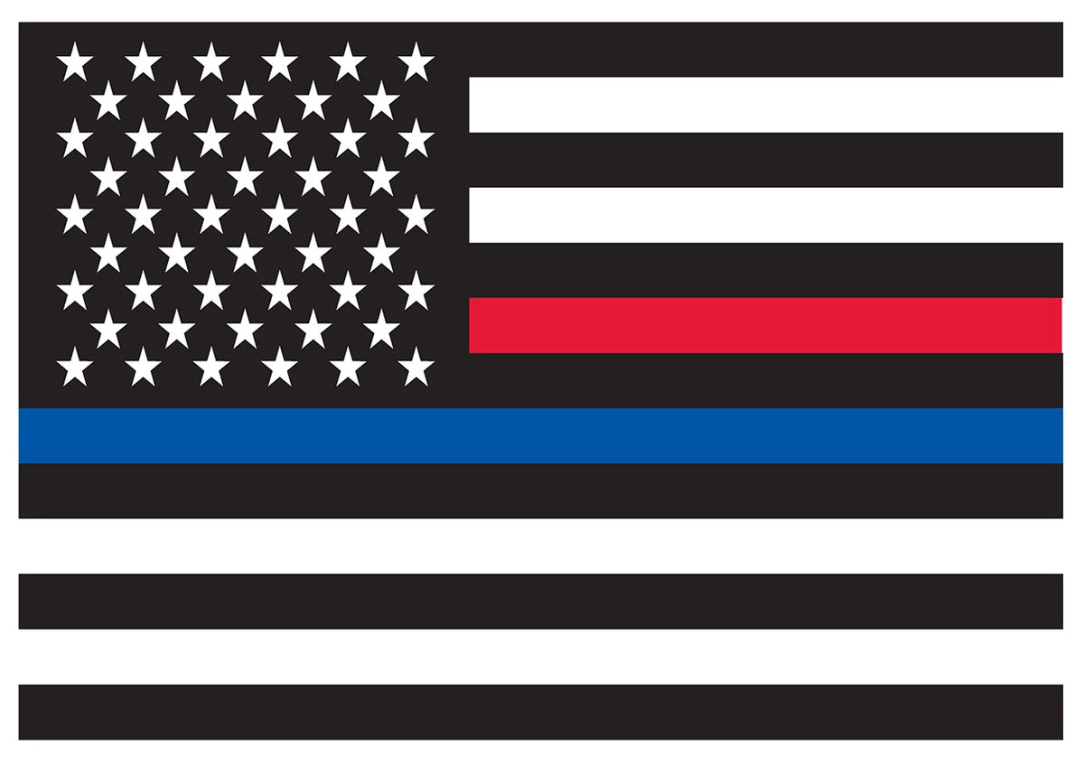 Rothco Thin Blue Line & Thin Red Line Flag Decal