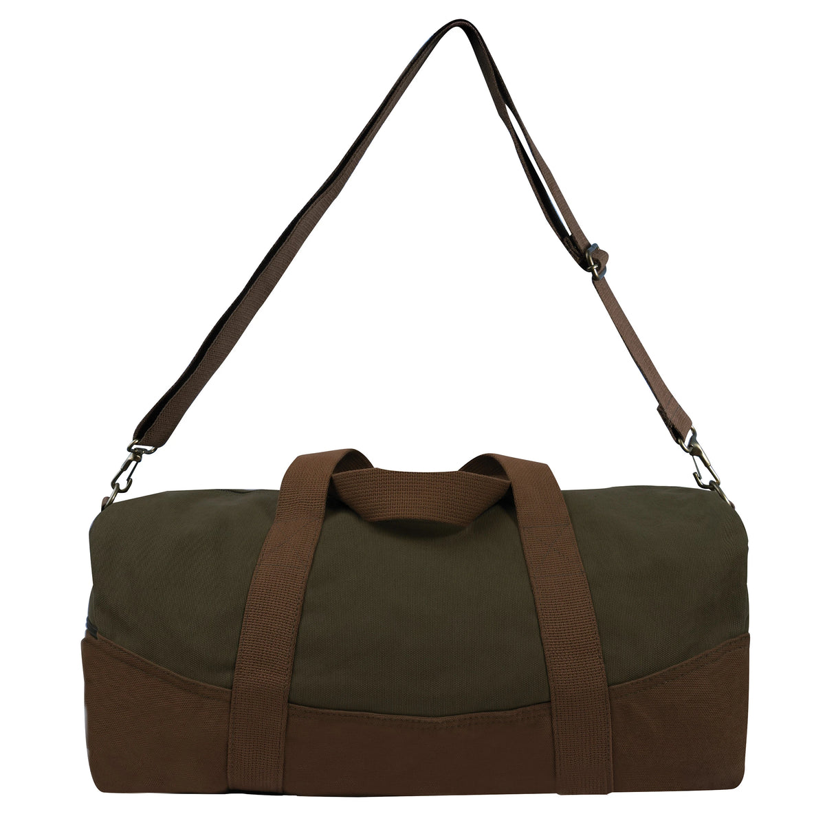 Rothco Two-Tone Canvas Duffle Bag With Brown Bottom