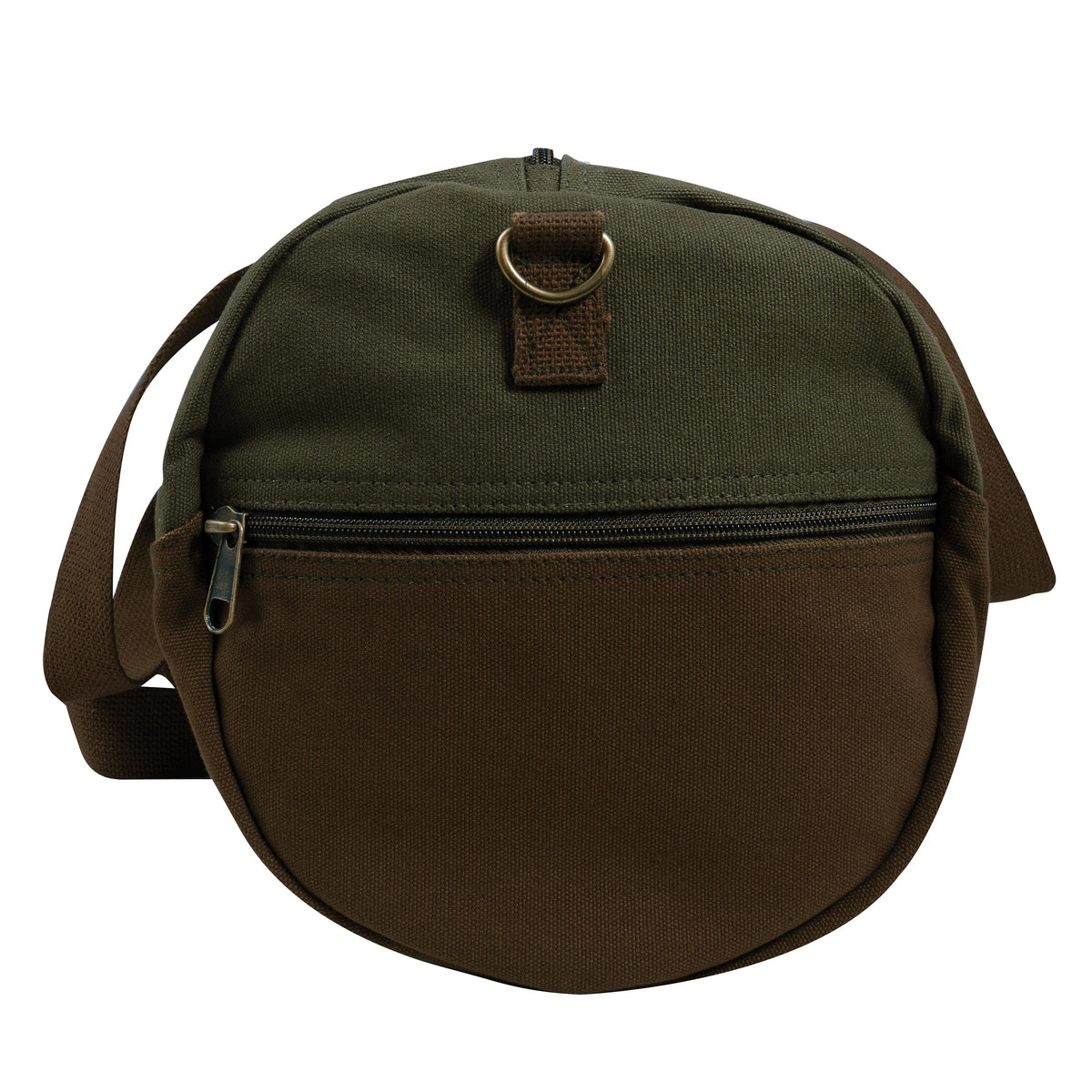 Rothco Two-Tone Canvas Duffle Bag With Brown Bottom