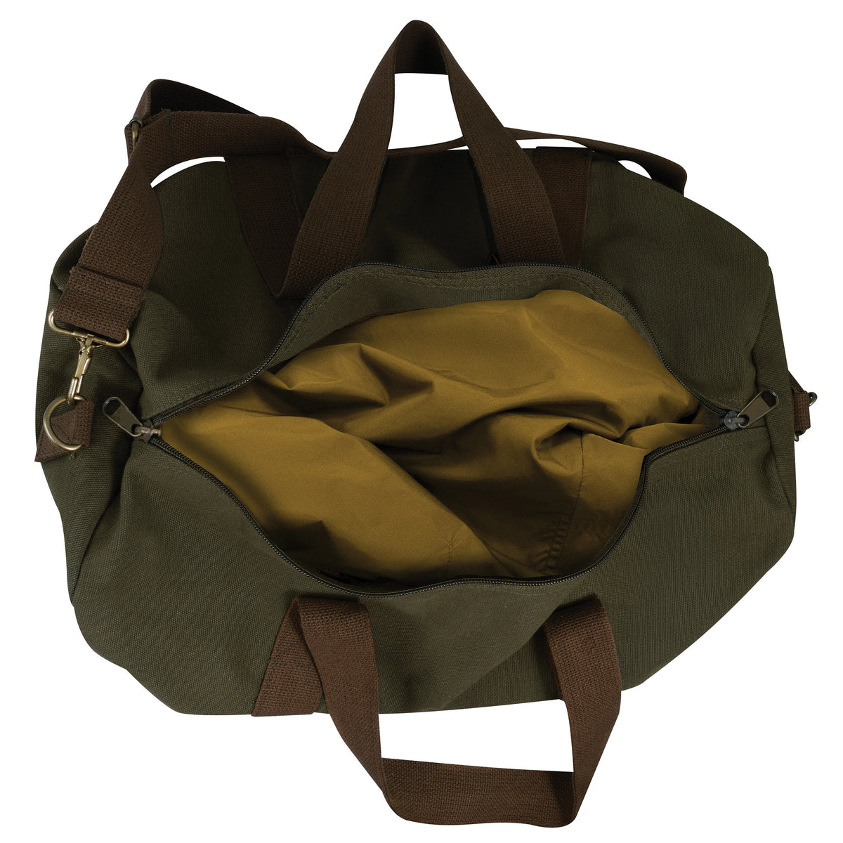 Rothco Two-Tone Canvas Duffle Bag With Brown Bottom