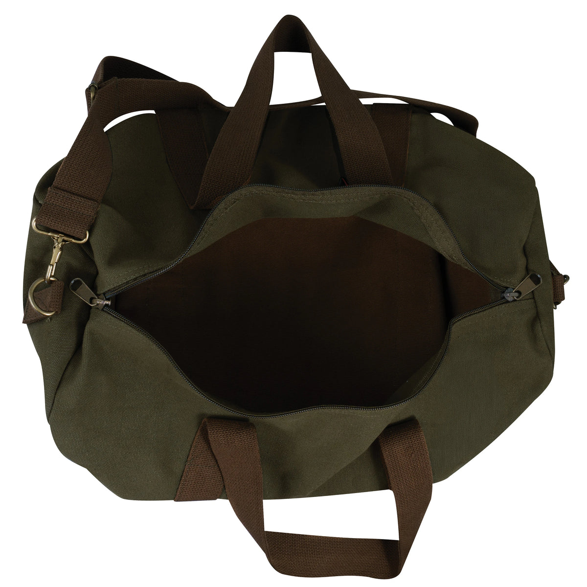 Rothco Two-Tone Canvas Duffle Bag With Brown Bottom