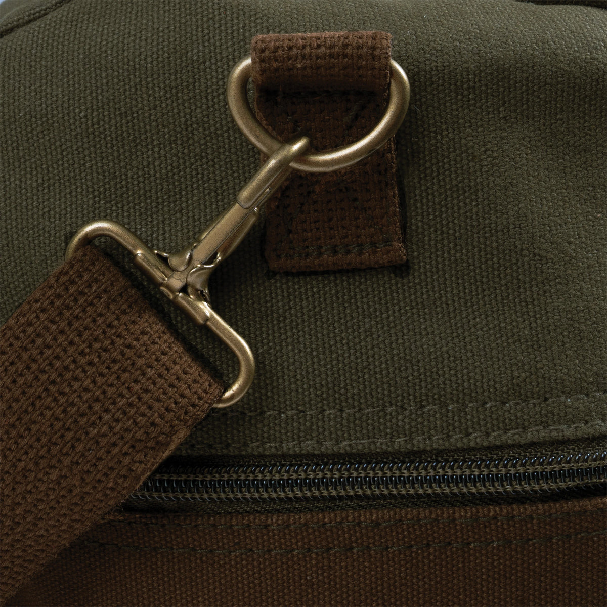 Rothco Two-Tone Canvas Duffle Bag With Brown Bottom