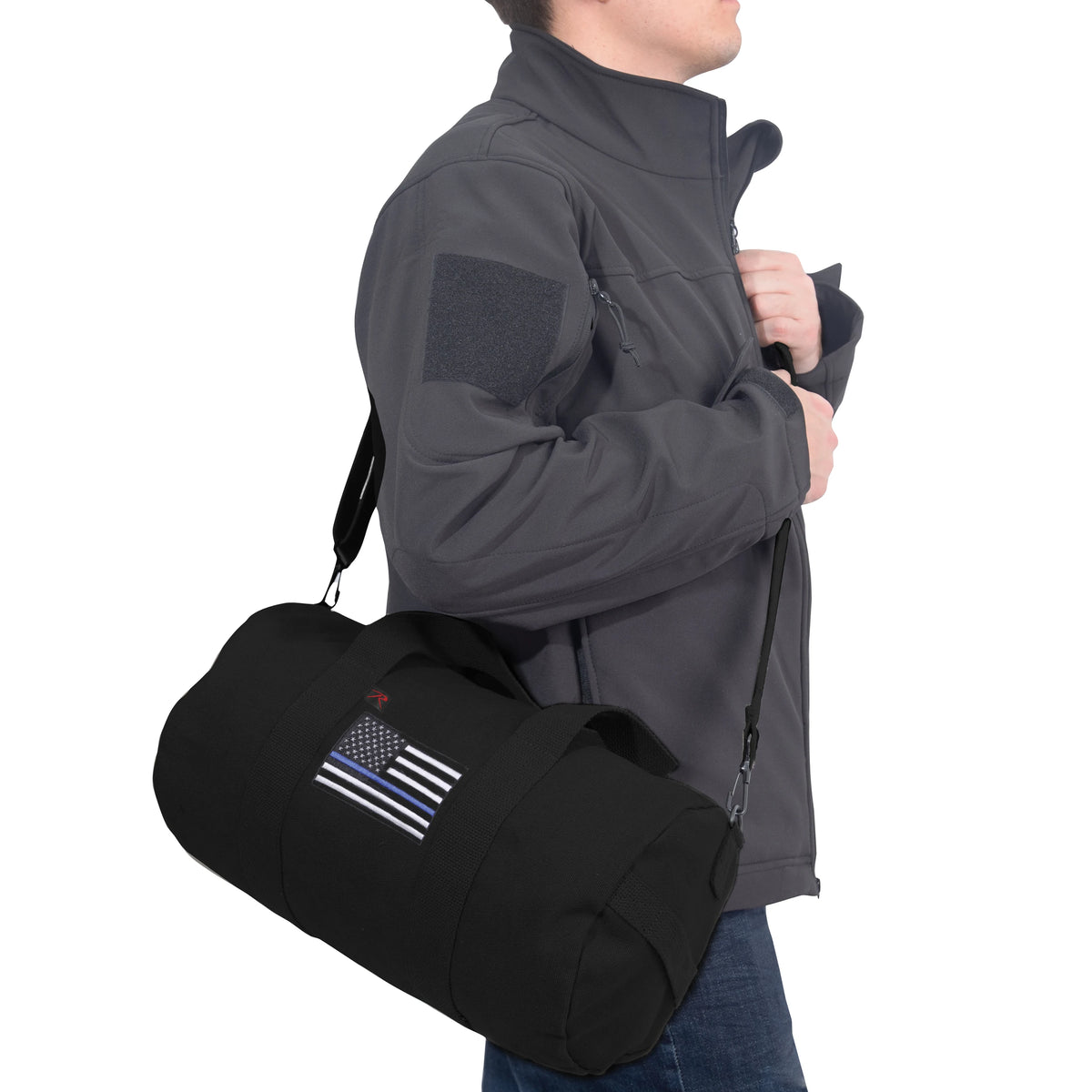 Rothco Thin Blue Line Canvas Shoulder Duffle Bag