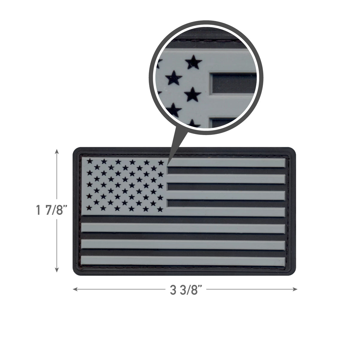 Rothco PVC US Flag Patch With Hook Back