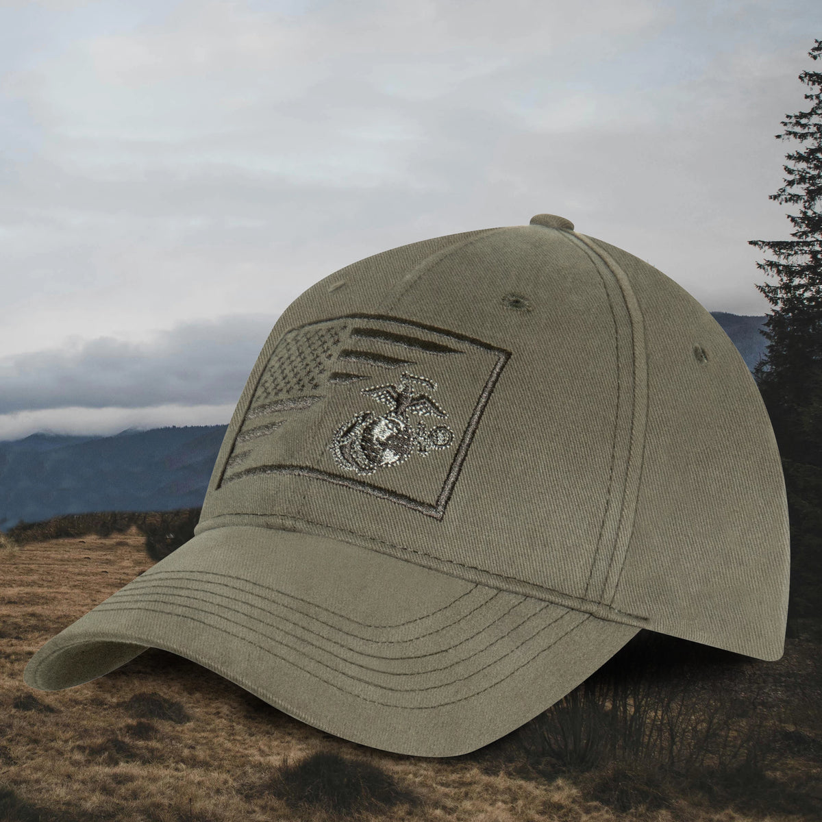 Rothco USMC Eagle, Globe and Anchor / US Flag Low Pro Cap
