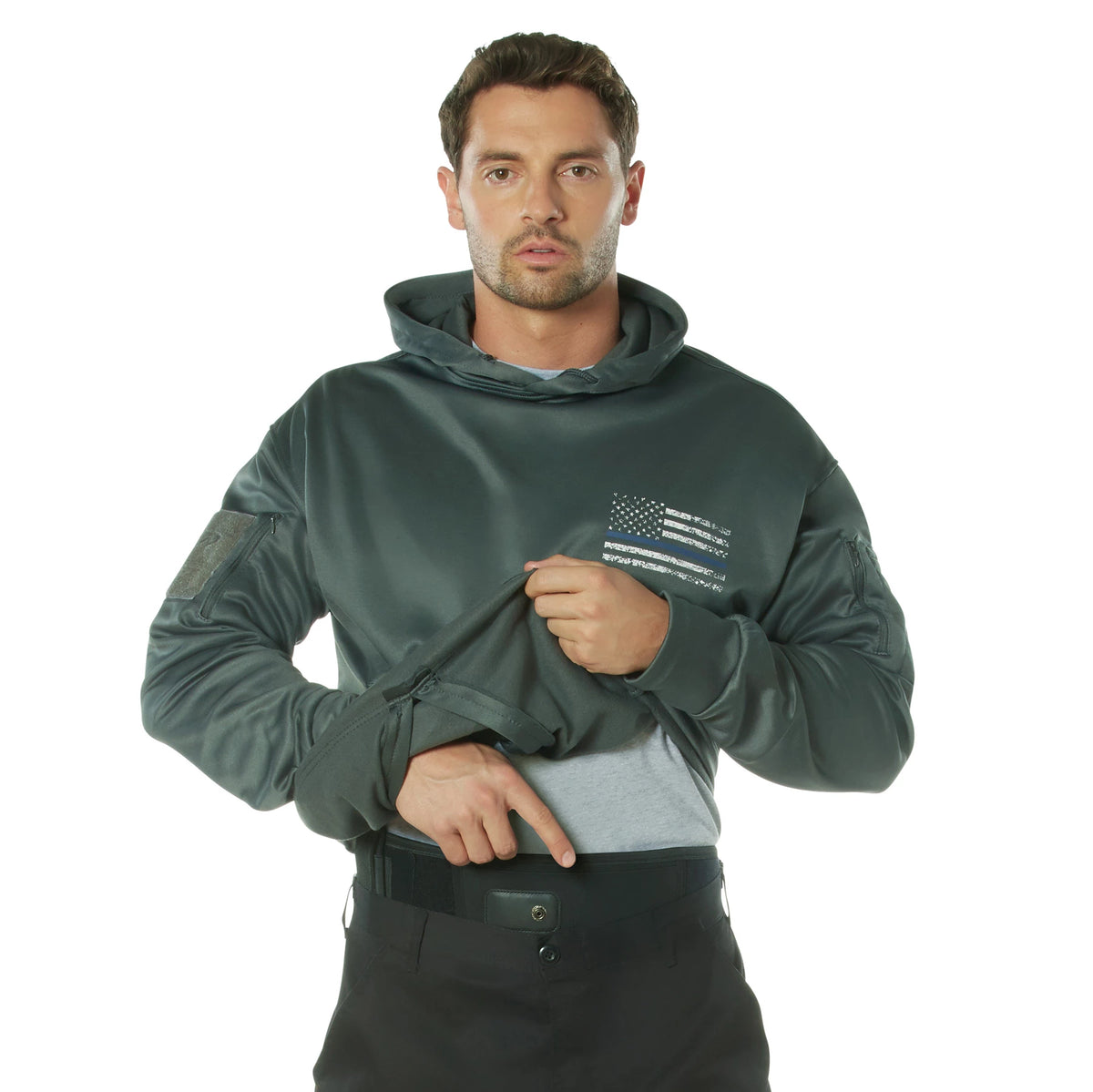Rothco Concealed Carry Thin Blue Line Hoodie