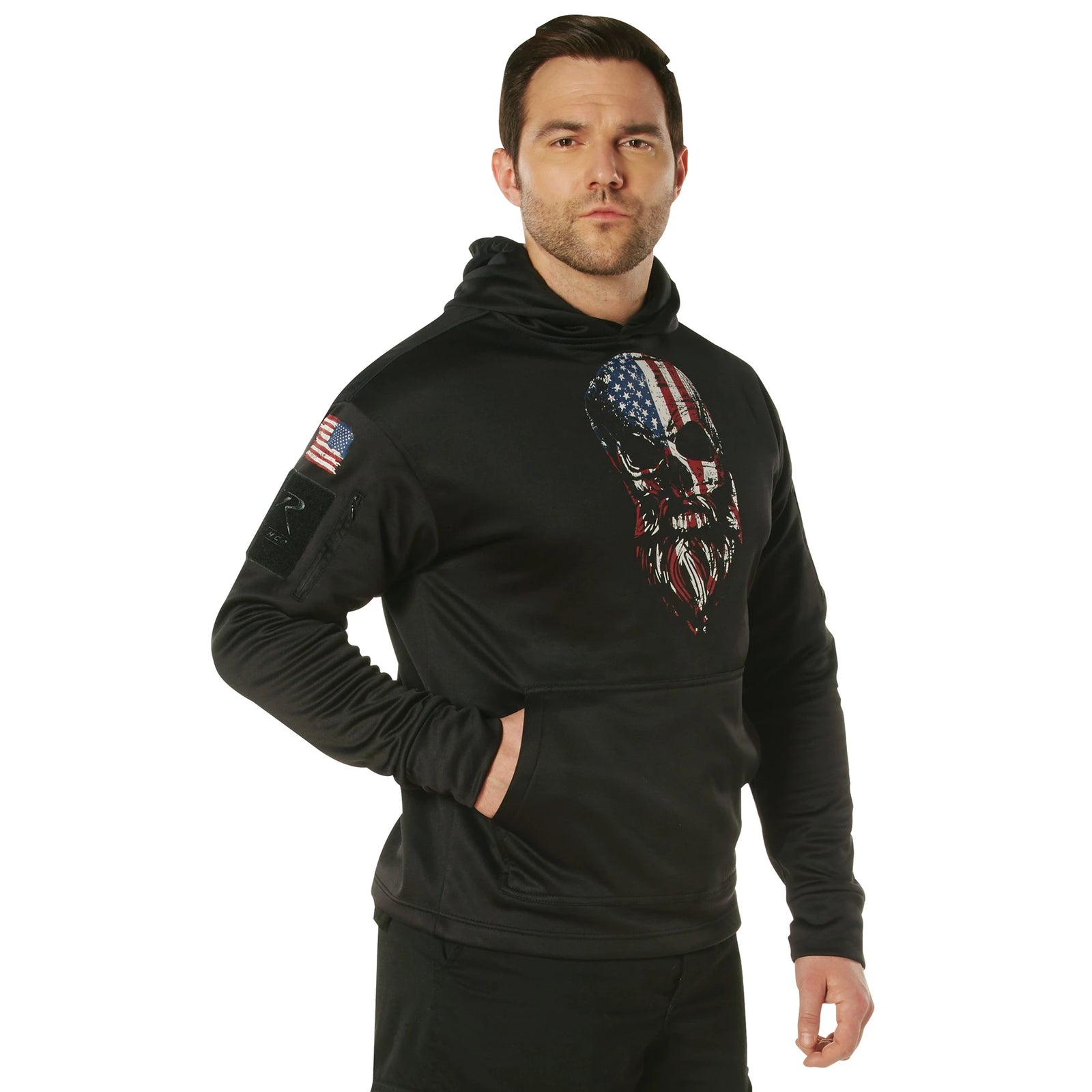 Rothco Bearded Skull Concealed Carry Hoodie - Black