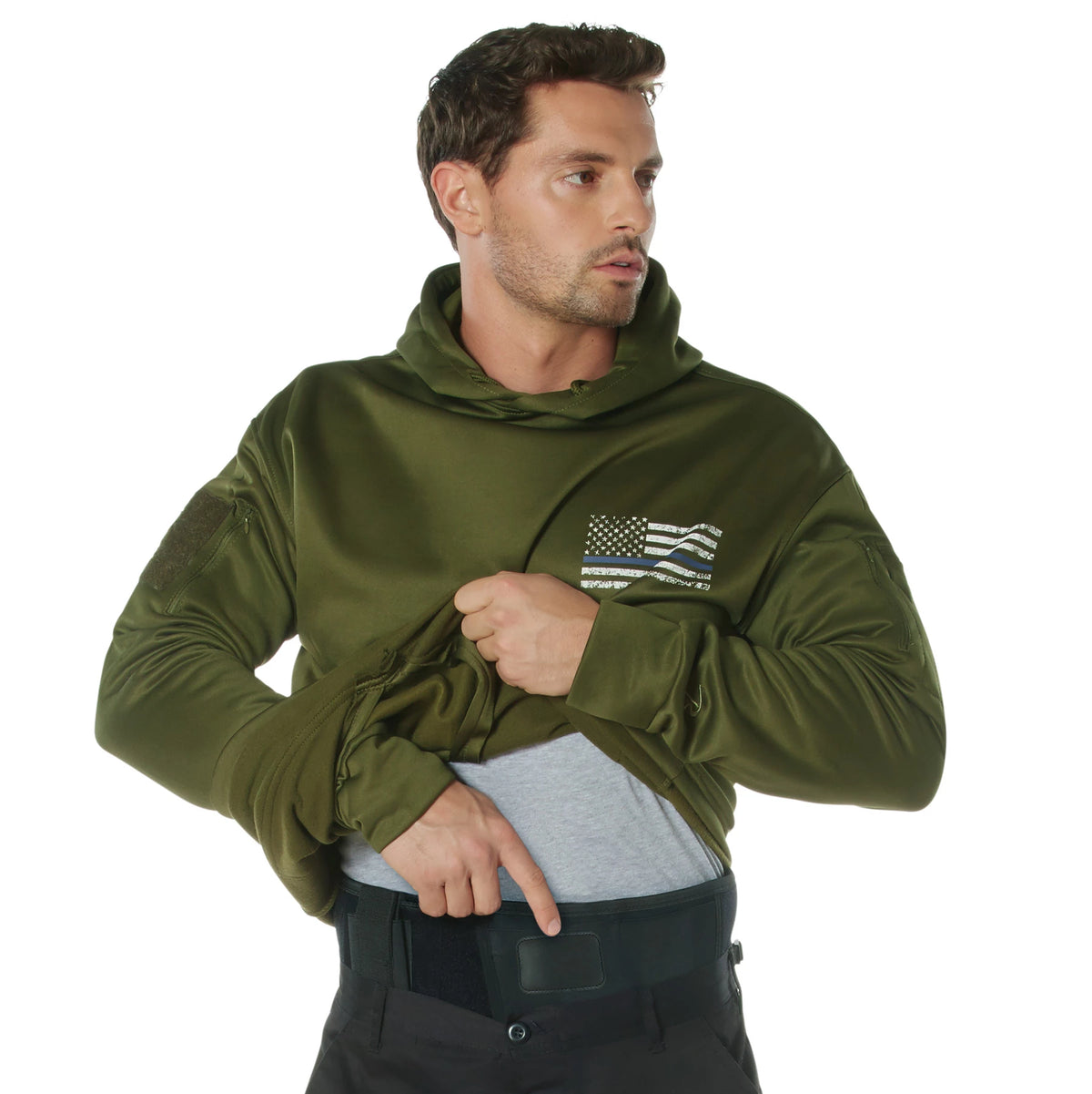 Rothco Concealed Carry Thin Blue Line Hoodie