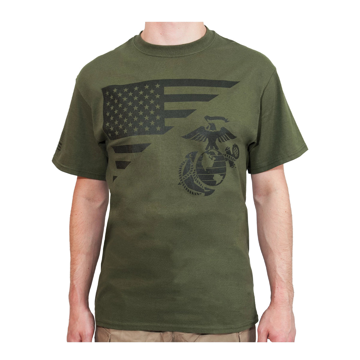 Rothco US Flag / USMC Eagle, Globe, & Anchor T-Shirt