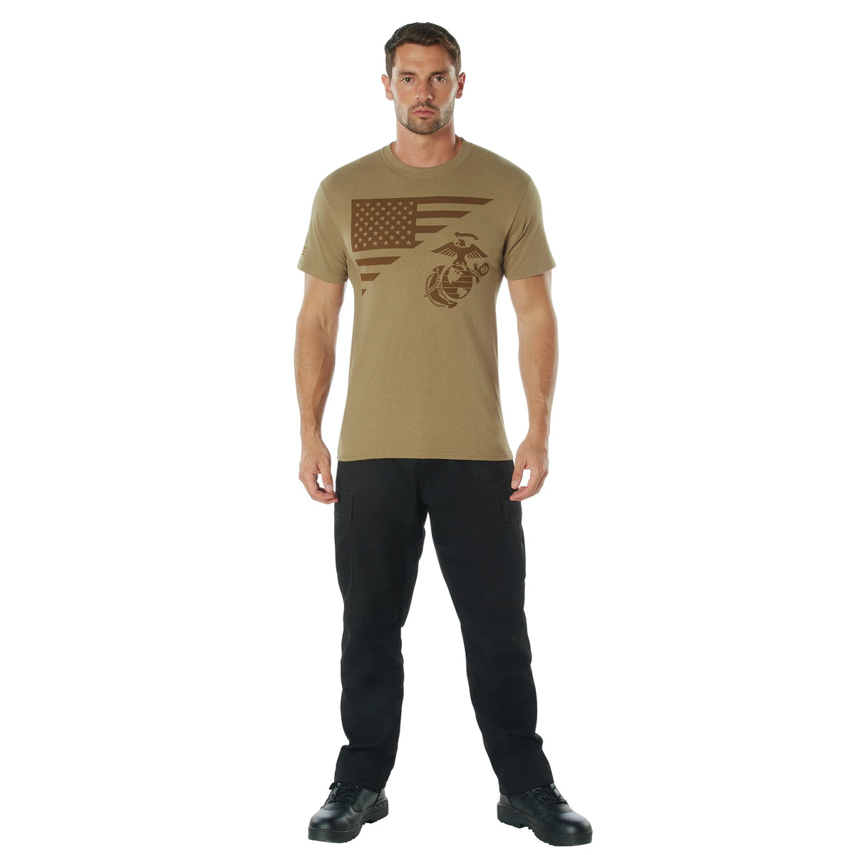 Rothco US Flag / USMC Eagle, Globe, & Anchor T-Shirt
