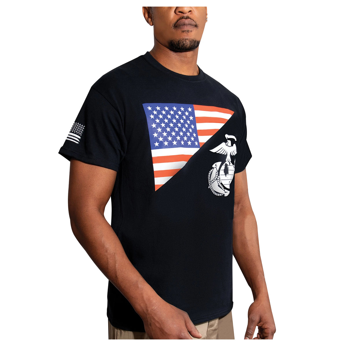 Rothco US Flag / USMC Eagle, Globe, & Anchor T-Shirt
