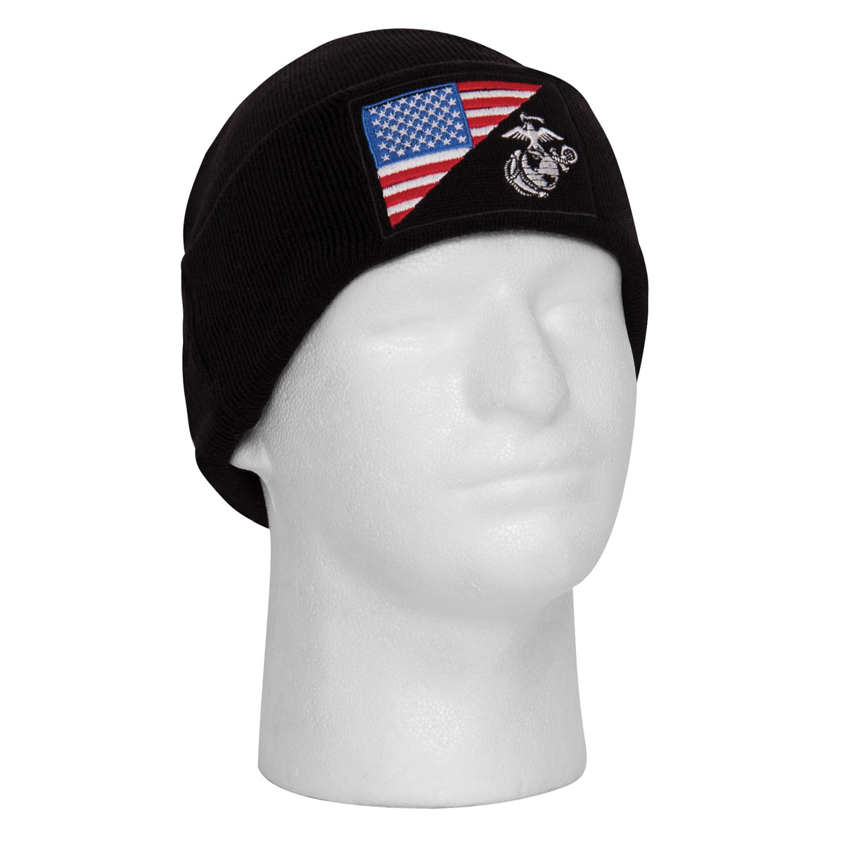 Rothco USMC Eagle, Globe and Anchor / US Flag Deluxe Fine Knit Watch Cap