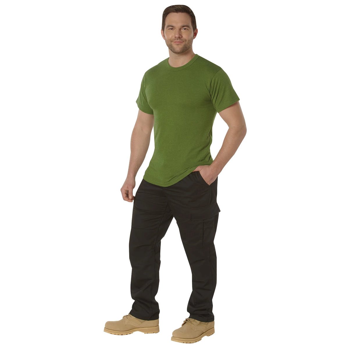 Rothco Solid Color T-Shirt with Cotton / Polyester Blend