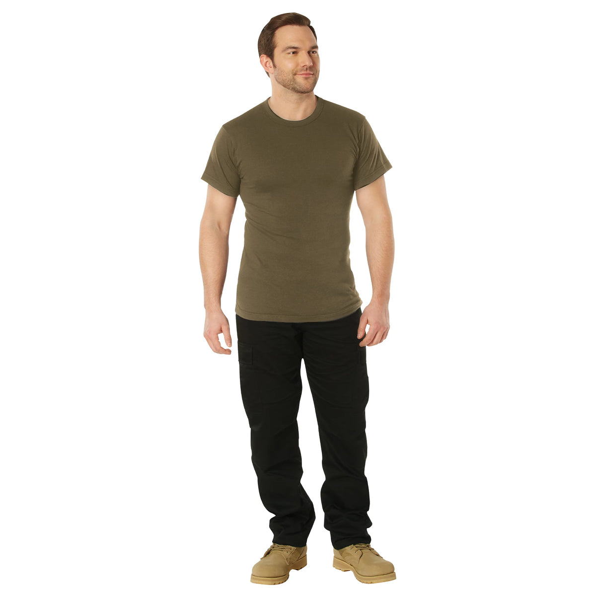 Rothco Solid Color T-Shirt with Cotton / Polyester Blend