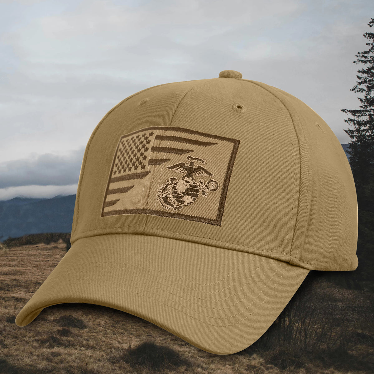 Rothco USMC Eagle, Globe and Anchor / US Flag Low Pro Cap