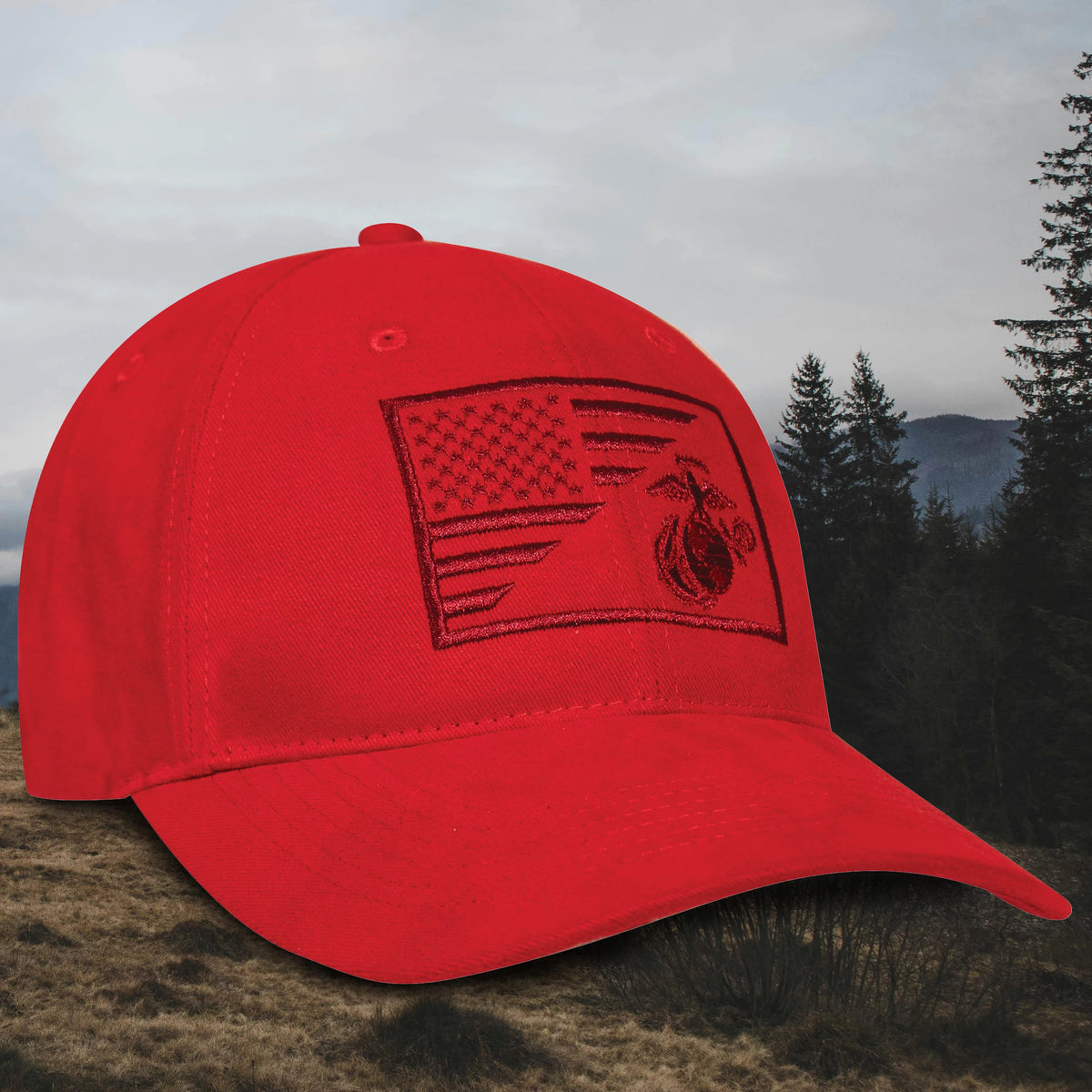 Rothco USMC Eagle, Globe and Anchor / US Flag Low Pro Cap
