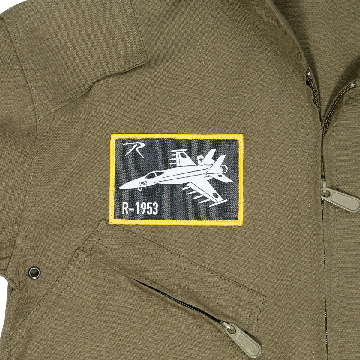 Rothco Kid's Flight Coverall With Patches - Olive Drab