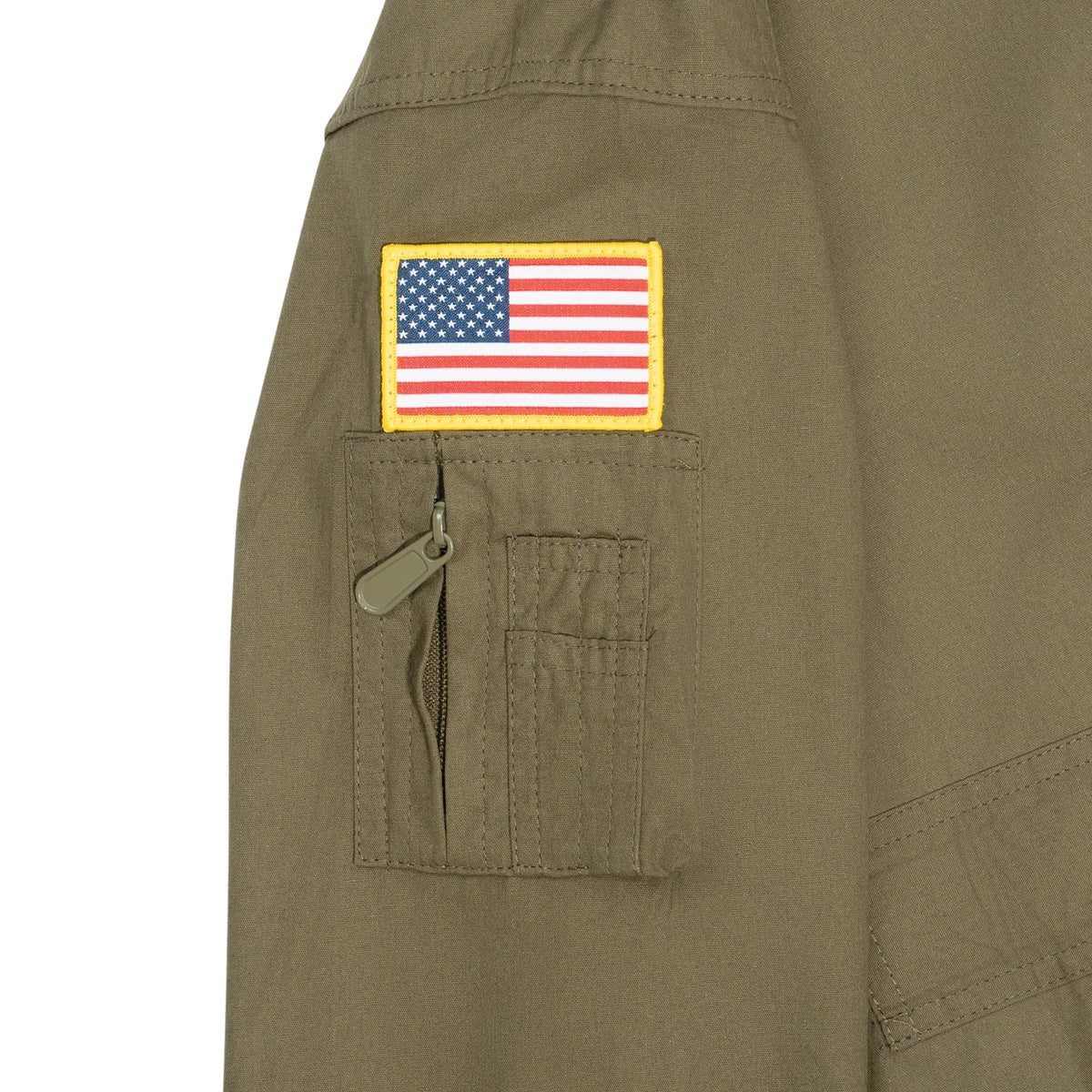 Rothco Kid's Flight Coverall With Patches - Olive Drab