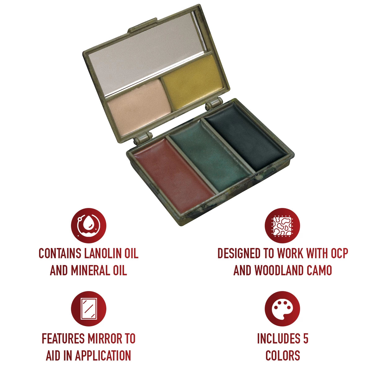 Rothco Woodland / Grey Bark Camo Face Paint Compact