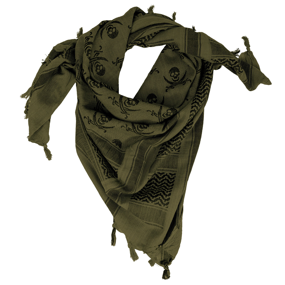 Rothco Skulls Shemagh Tactical Desert Keffiyeh Scarf