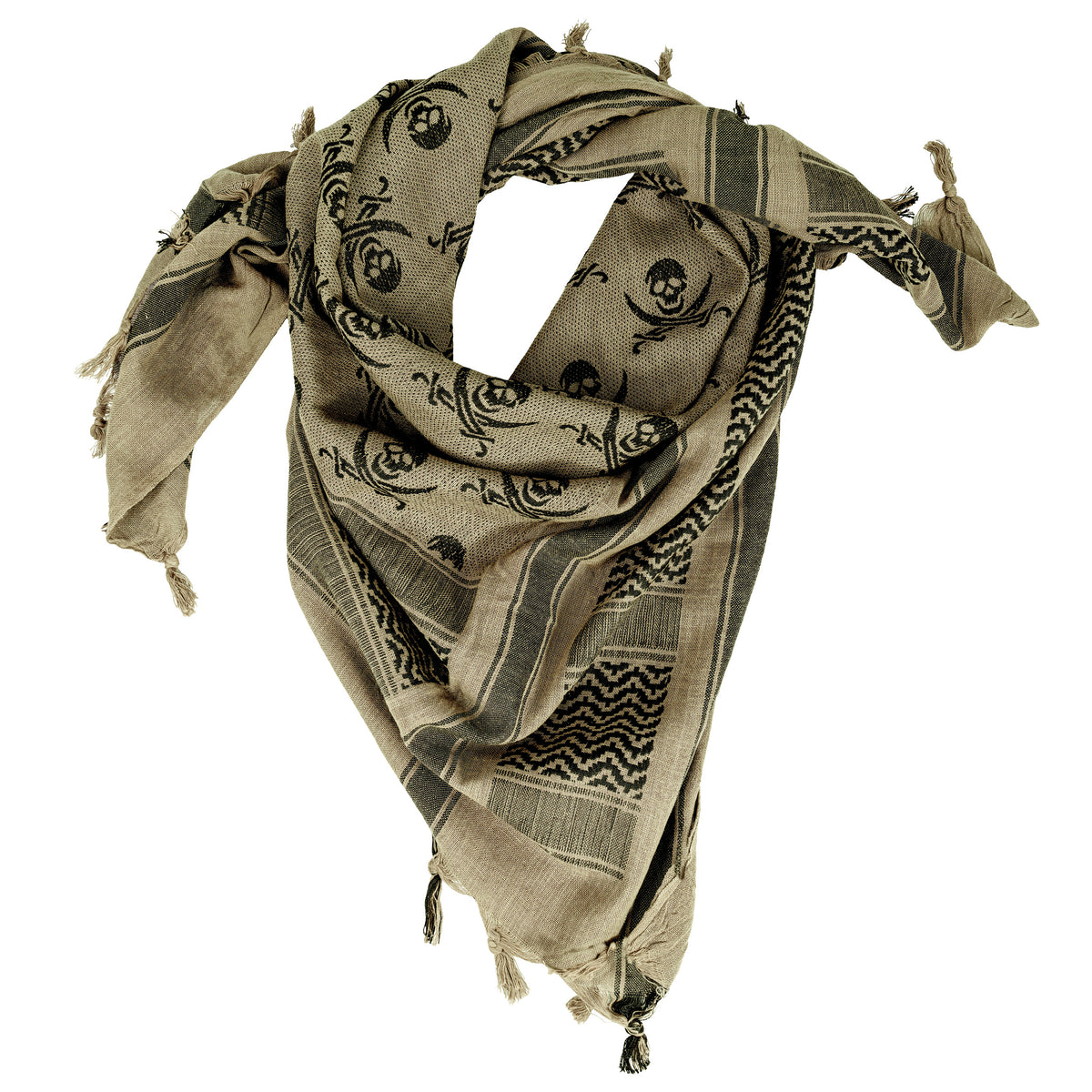 Rothco Skulls Shemagh Tactical Desert Keffiyeh Scarf