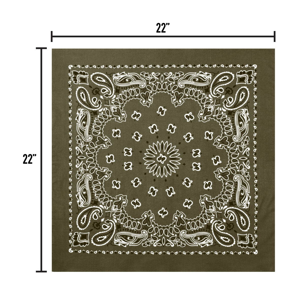 Rothco Trainmen Paisley Bandana - 22" X 22"