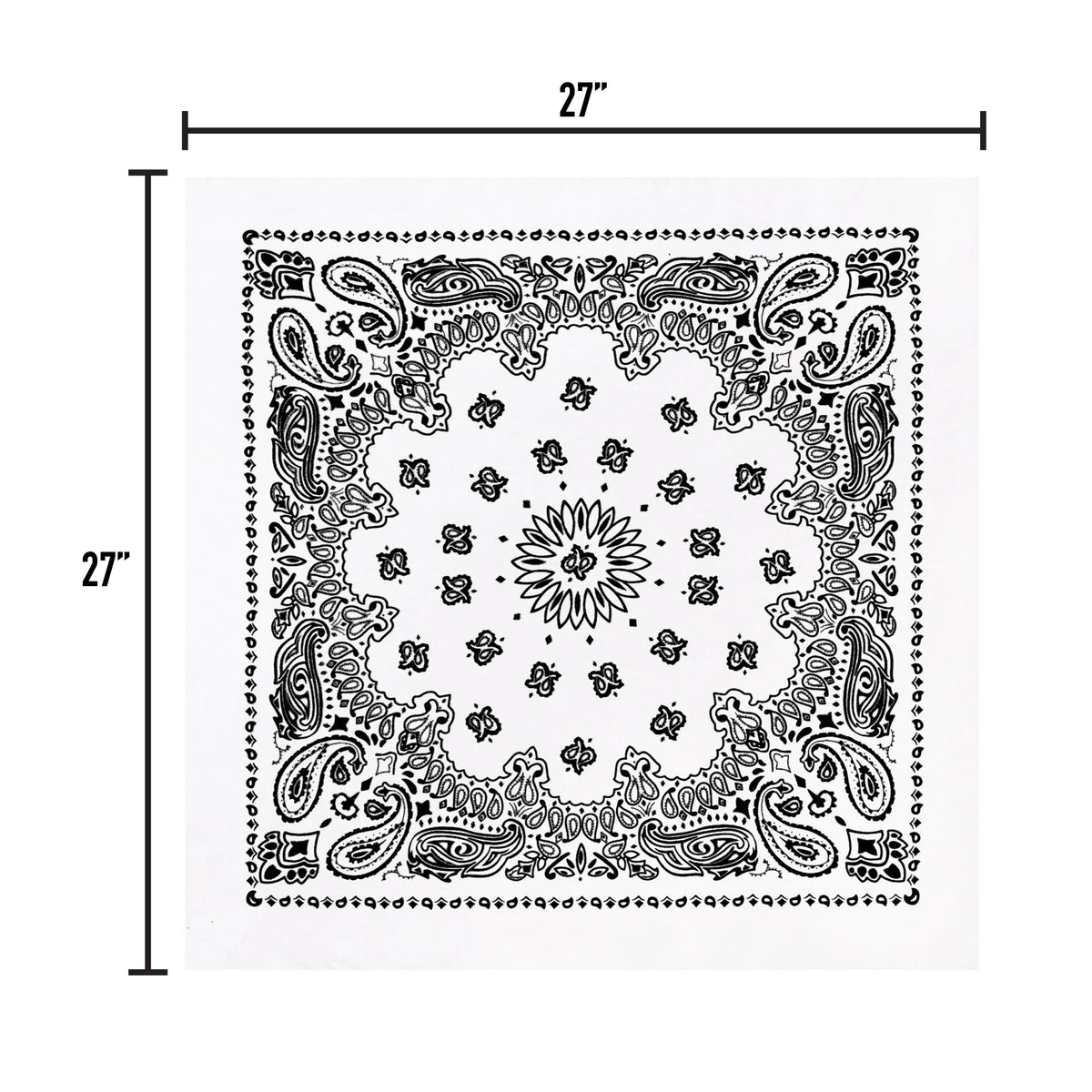 Rothco Trainmen Paisley Bandana – Extra-Large - 27” X 27"